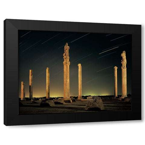 Civilization destroyed Black Modern Wood Framed Art Print with Double Matting by Arabzadeh, Abbas