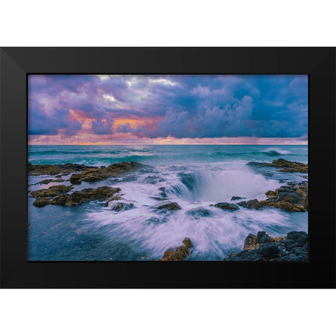 Magic Thor Well Black Modern Wood Framed Art Print by Shi, Mei