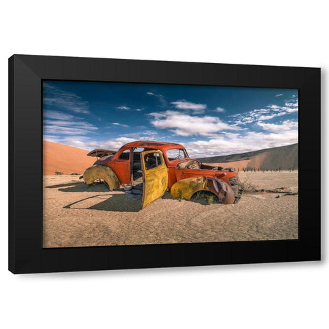 Desertcar Black Modern Wood Framed Art Print with Double Matting by Egger, Marcel