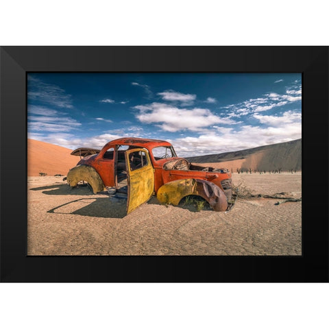 Desertcar Black Modern Wood Framed Art Print by Egger, Marcel