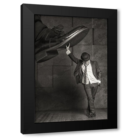 Businessday Black Modern Wood Framed Art Print with Double Matting by Egger, Marcel