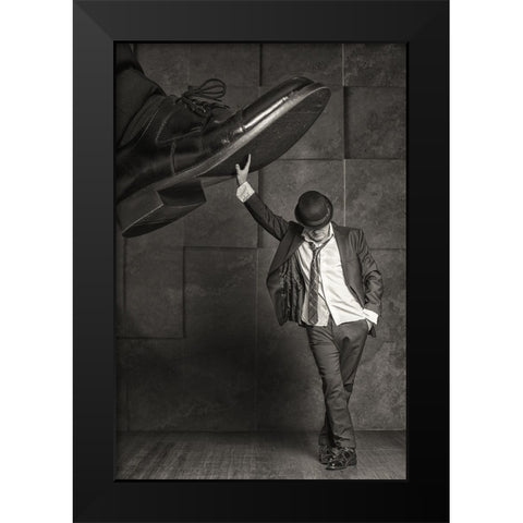 Businessday Black Modern Wood Framed Art Print by Egger, Marcel