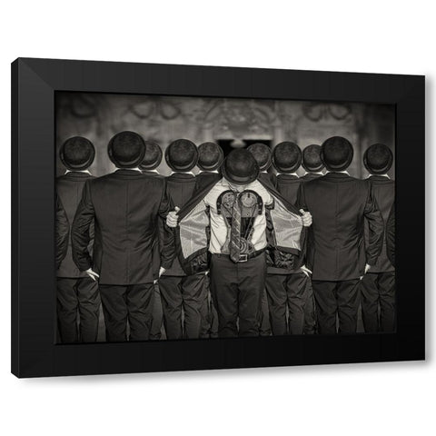 Lookinside Black Modern Wood Framed Art Print by Egger, Marcel