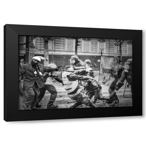 LetS Dance Black Modern Wood Framed Art Print with Double Matting by Dan, Ciupureanu
