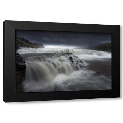 Flows II Black Modern Wood Framed Art Print with Double Matting by Parejo, Jose