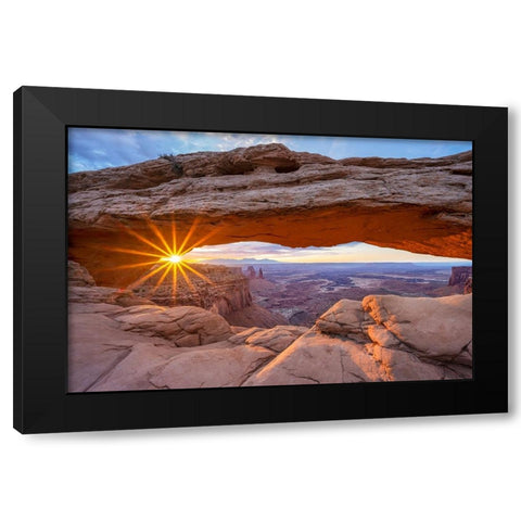 Sunrise at Mesa Arch - Canyonland National Park Black Modern Wood Framed Art Print with Double Matting by Uthaiah, Dheeraj