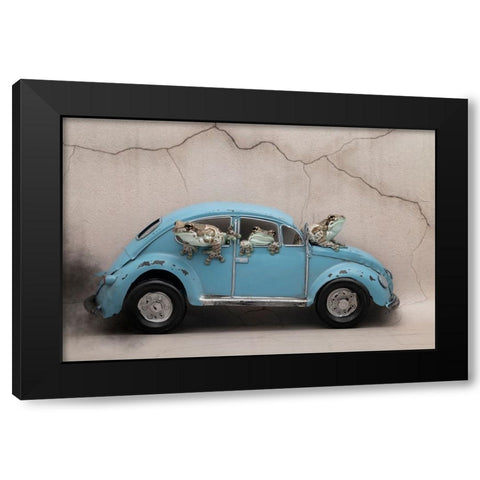 Beep Beep Black Modern Wood Framed Art Print by Wolbers, Louise