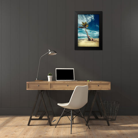 All I need is a palm tree and a cool breeze Black Modern Wood Framed Art Print by Bolgov (Axe), Ruslan