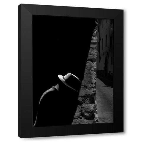 Hat Black Modern Wood Framed Art Print by Domenichi, Luca