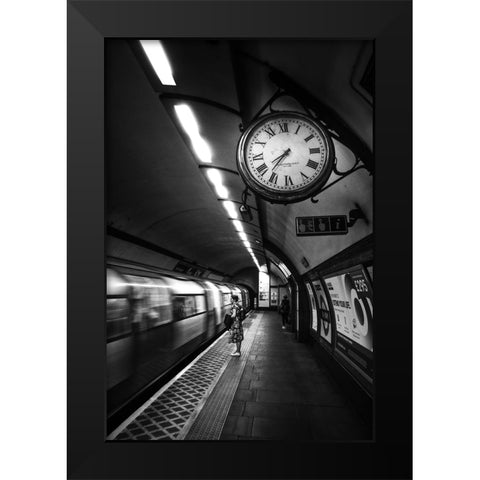 The Time Black Modern Wood Framed Art Print by Ovidiu, Selaru