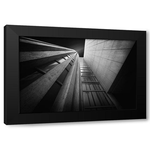 Prior Black Modern Wood Framed Art Print with Double Matting by Vazan, Karol