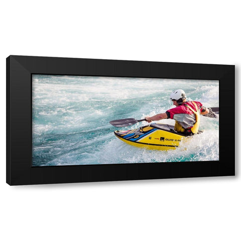 Action In Water Black Modern Wood Framed Art Print with Double Matting by Grop, Serge