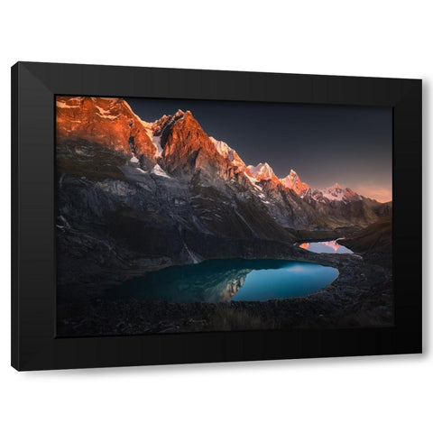 Three Lagoons Black Modern Wood Framed Art Print with Double Matting by Nienartowicz, Karol