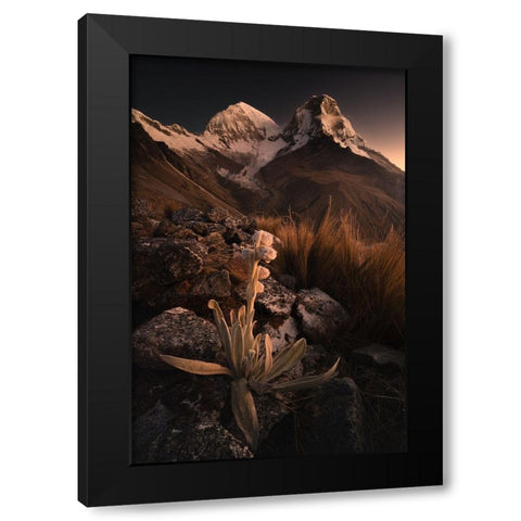 Nevado Huascaran Black Modern Wood Framed Art Print with Double Matting by Nienartowicz, Karol