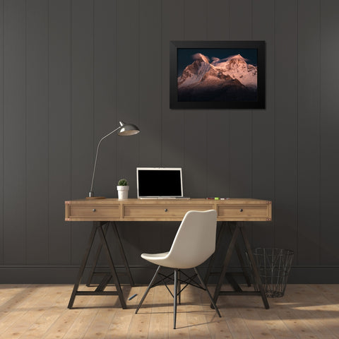 Huandoy Peaks Black Modern Wood Framed Art Print by Nienartowicz, Karol