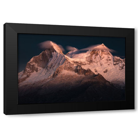Huandoy Peaks Black Modern Wood Framed Art Print by Nienartowicz, Karol