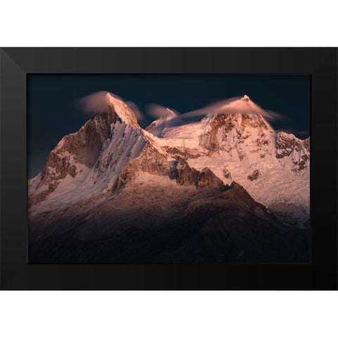 Huandoy Peaks Black Modern Wood Framed Art Print by Nienartowicz, Karol