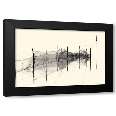 Fish Trap Bw Black Modern Wood Framed Art Print with Double Matting by Balzer, Bodo