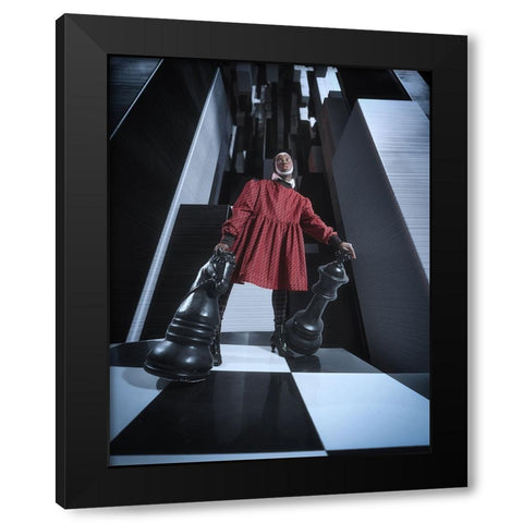 Scotch Game Black Modern Wood Framed Art Print with Double Matting by Hasanian, Yasin