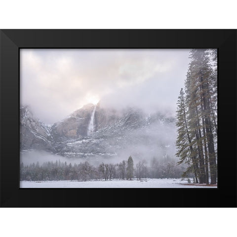 Yosemite Falls Black Modern Wood Framed Art Print by Iqbal, Syed