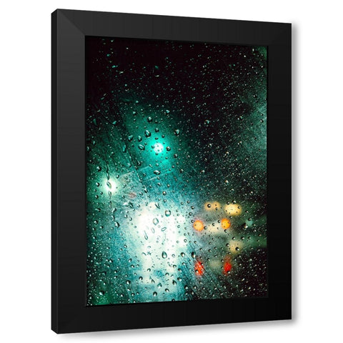 Rainyday Black Modern Wood Framed Art Print with Double Matting by Hasegawa, Takashi