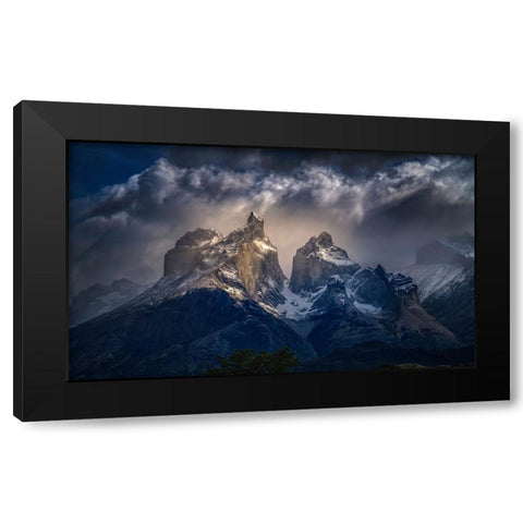 A Beam Of Sunlight Black Modern Wood Framed Art Print with Double Matting by Ren Rong, Raymond