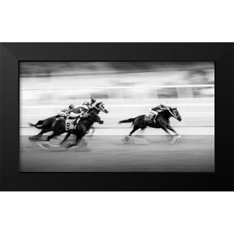 Taking the Lead Black Modern Wood Framed Art Print by Zhou, Steven