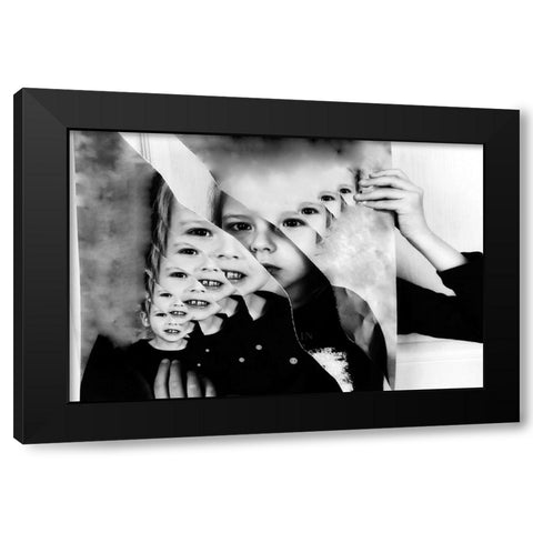 Multiplied Black Modern Wood Framed Art Print with Double Matting by Dan, Ciupureanu