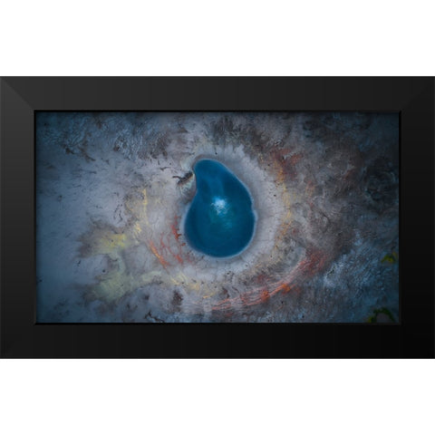 The Eye Black Modern Wood Framed Art Print by De La, Javier