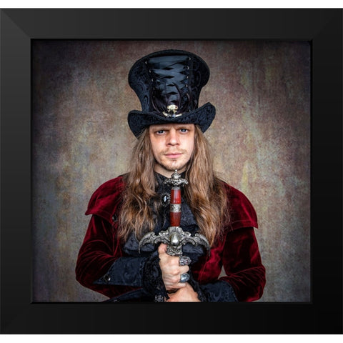 Lord Of Discipline Black Modern Wood Framed Art Print by Springgay, Daniel