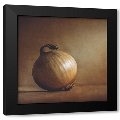 Onion Black Modern Wood Framed Art Print with Double Matting by Zvinakeviciute, Kristina