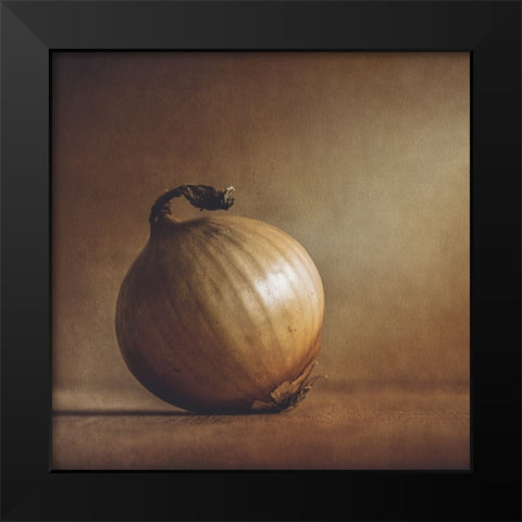 Onion Black Modern Wood Framed Art Print by Zvinakeviciute, Kristina