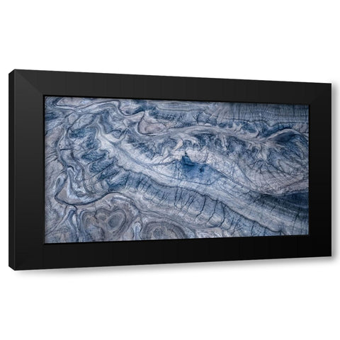 Veins Of The Earth Black Modern Wood Framed Art Print with Double Matting by Fan, John
