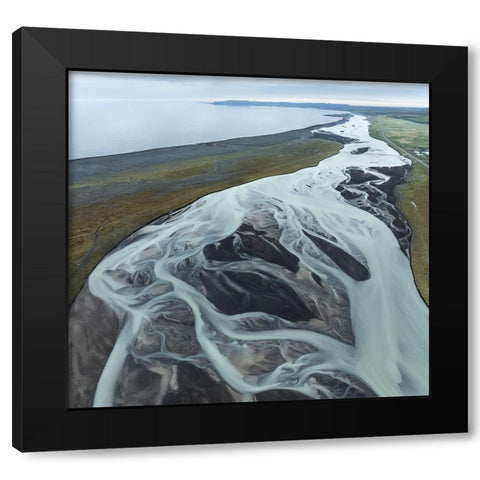 Vein Of The Land Black Modern Wood Framed Art Print by Dou, Shenshen