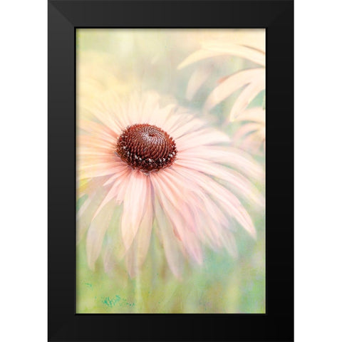 Peachy Black Modern Wood Framed Art Print by Parker, Jacky