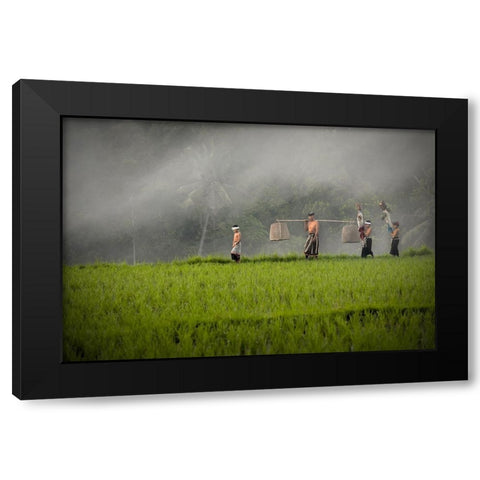 Preparation Before Performing Black Modern Wood Framed Art Print with Double Matting by Achmad, Indra