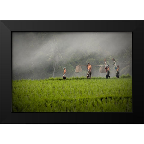 Preparation Before Performing Black Modern Wood Framed Art Print by Achmad, Indra