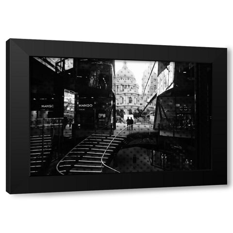 From London With Love ,6 Black Modern Wood Framed Art Print with Double Matting by Melo, Josefina