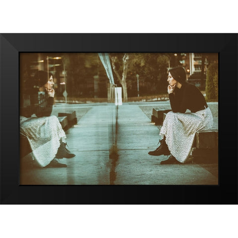 The Reflection Of The Soul Black Modern Wood Framed Art Print by Jose, Juan