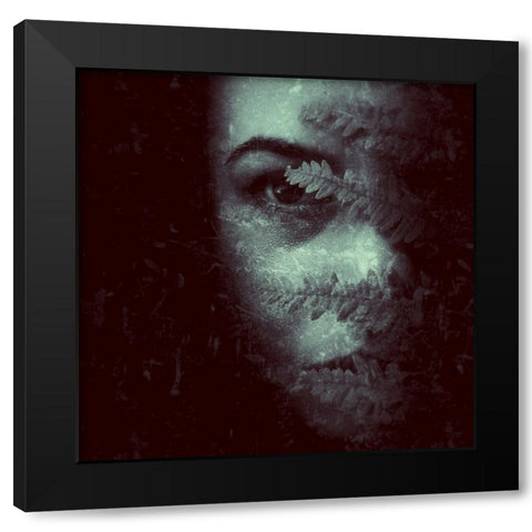 The Fern Black Modern Wood Framed Art Print by Aurelian