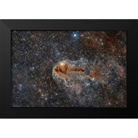 Rotten Fish Nebula Black Modern Wood Framed Art Print by Chander, Vikas