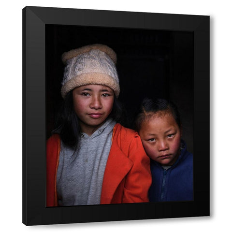 Saving Face - The Anthology - VIII Black Modern Wood Framed Art Print with Double Matting by Steverson, Michael