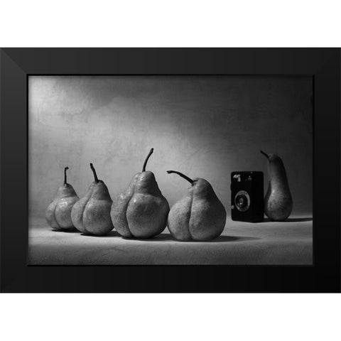 The Nude Photo. Version 2 Black Modern Wood Framed Art Print by Ivanova, Victoria
