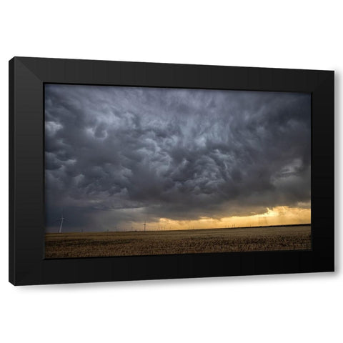 Angry Sky Black Modern Wood Framed Art Print with Double Matting by Zuo, Jun