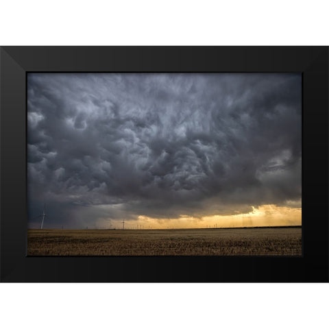 Angry Sky Black Modern Wood Framed Art Print by Zuo, Jun