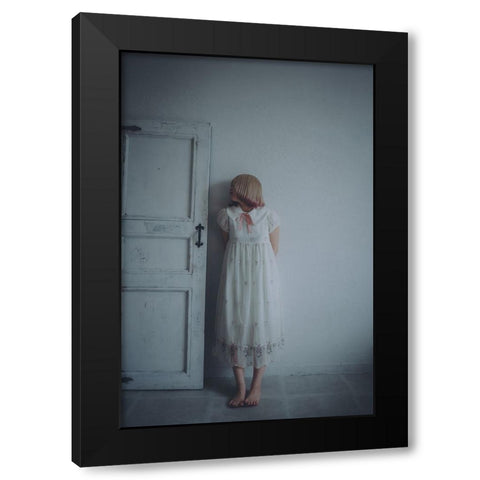 The Door Black Modern Wood Framed Art Print with Double Matting by H112O1