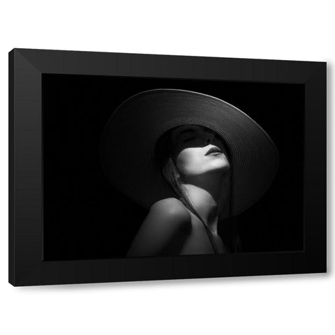 Tanya Black Modern Wood Framed Art Print with Double Matting by Fidanza, Toni