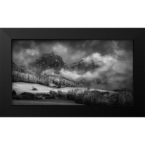 Foothills Black Modern Wood Framed Art Print by Zeng, Kenneth