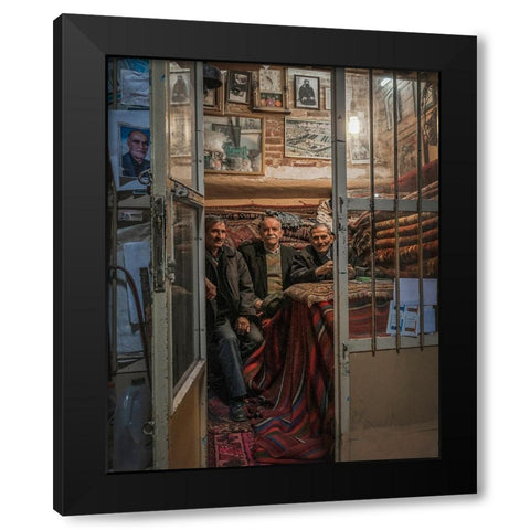 Old Frieands Black Modern Wood Framed Art Print with Double Matting by Bahmani, Mitra