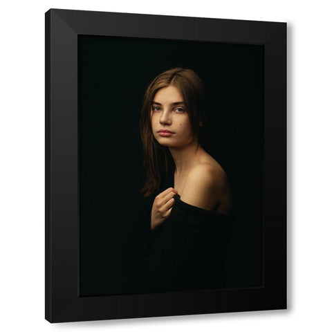 Elizabet Black Modern Wood Framed Art Print with Double Matting by Khalemsky, Sergey